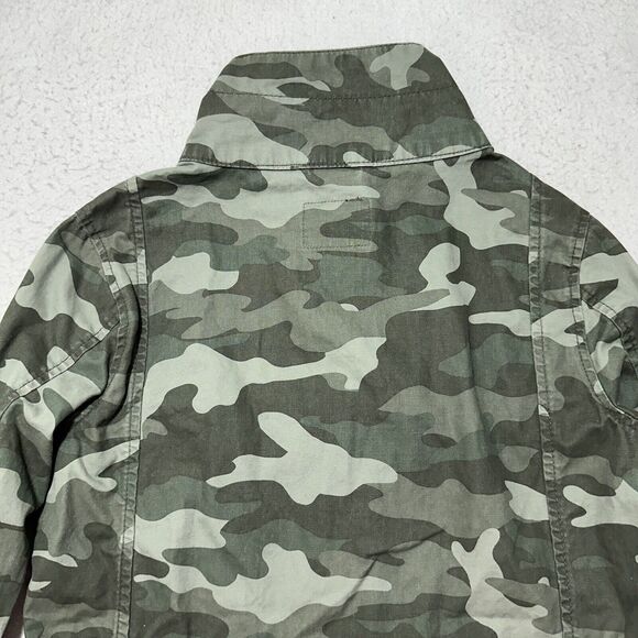 Old Navy Women's Small Full Zip Military Jacket Green Camouflage Patterned - Picture 11 of 12